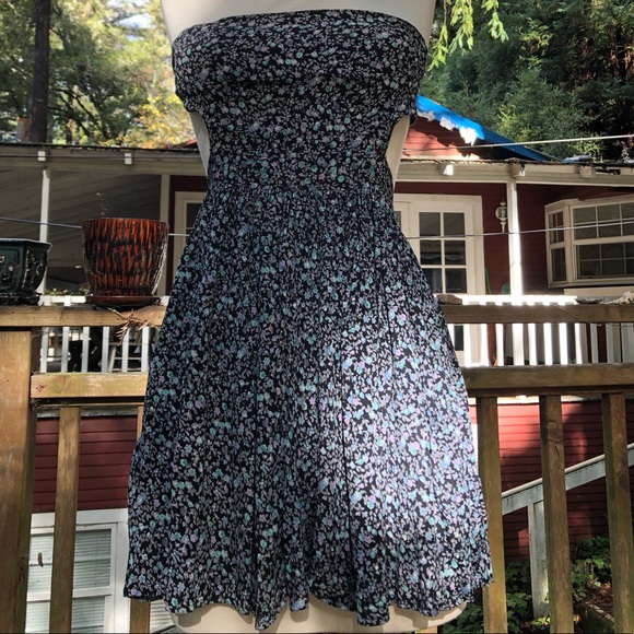 John Galt Strapless Floral Tie Dress - Picture 1 of 4